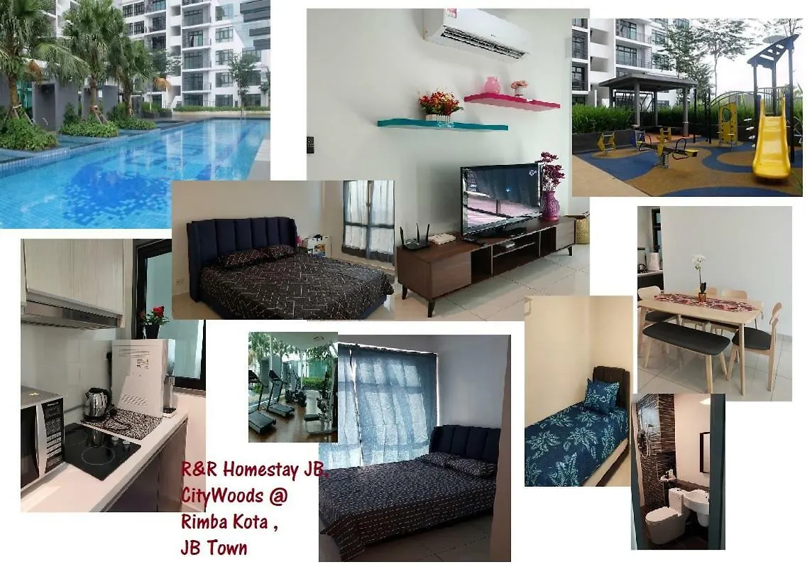 Citywoods Apartment - Jb Town Near Ciq @ R&R Homestay Jb Johor Bahru Malaysia